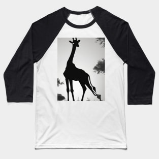 Girrafe Shadow Silhouette Anime Style Collection No. 149 Baseball T-Shirt